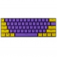 61 Keys Purple Love Lakers PBT Doubleshot Backlit Keycaps Set OEM Profile for MX Mechanical Gaming Keyboard ANSI GH60 RK61/ALT61/Annie/poker GK61